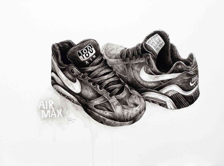 AIR MAX - 2009, acrylic on paper, 30 x 40 cm