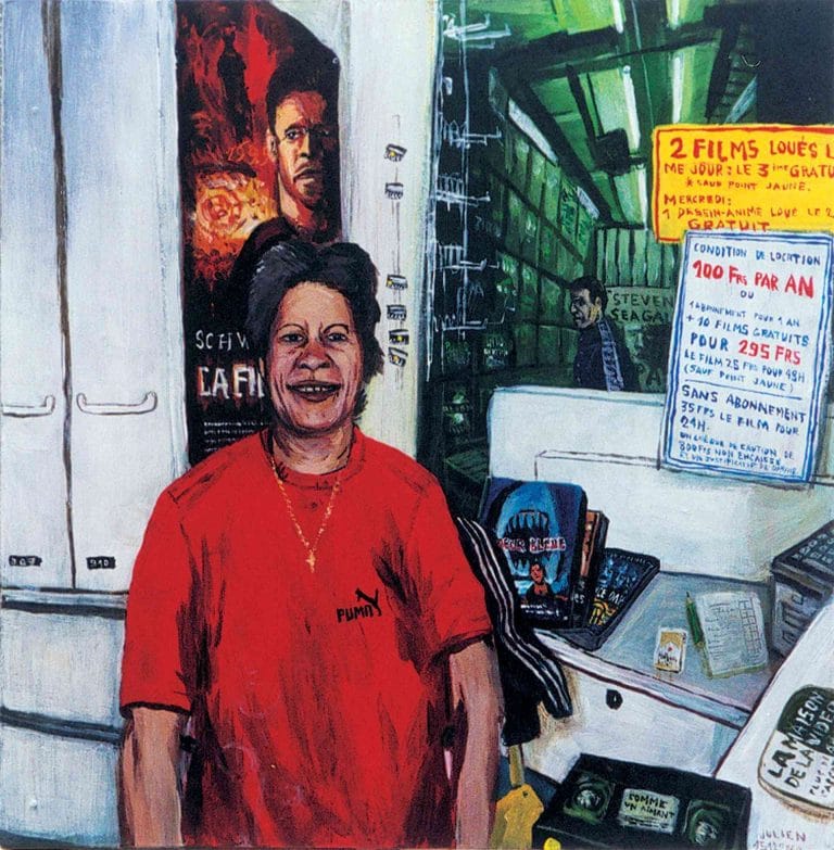 LES COMMERÇANTS, MARIE - 2000, acrylic on wood, 39,5 x 39,5 cm