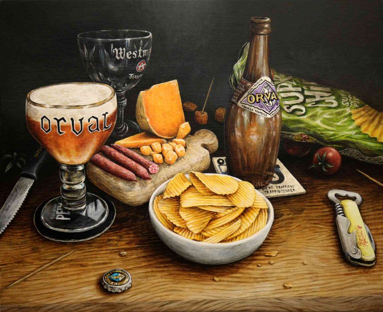 ORVAL - 2021, acrylic on wood, 22 x 27 cm